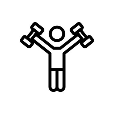 spor salonu vektörü ince çizgi simgesi