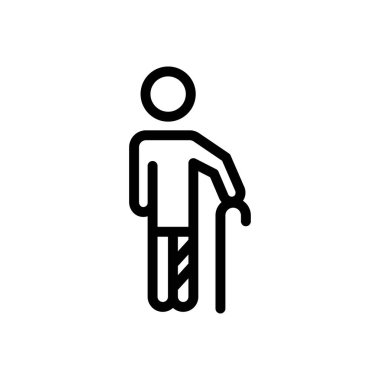 Walker vektör ince çizgi simgesi