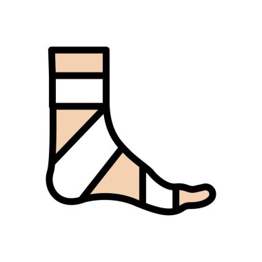 bandaj vektörü düz renk simgesi