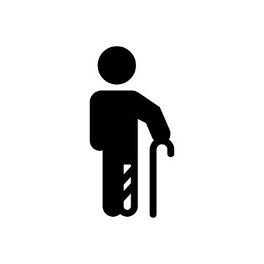 Walker vektör simgesi düz simgesi