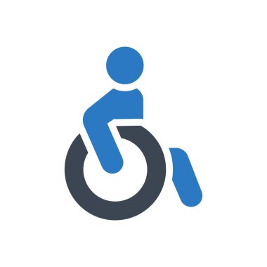 Fizyoterapi vektörü kabartma renk simgesi