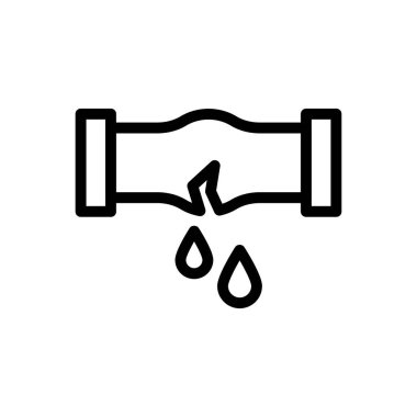 Kırık vektör ince çizgi simgesi