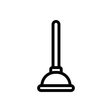 Temizleme vektörü ince çizgi simgesi