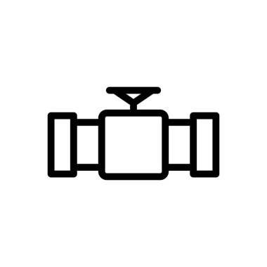 basınç vektörü ince çizgi simgesi