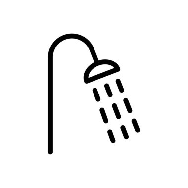 Su vektörü ince çizgi simgesi