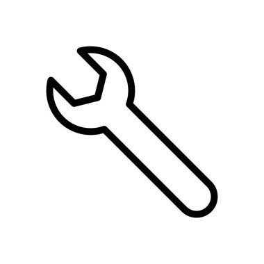 Anahtar vektörü ince çizgi simgesi