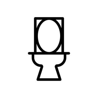 tuvalet vektörü ince çizgi simgesi