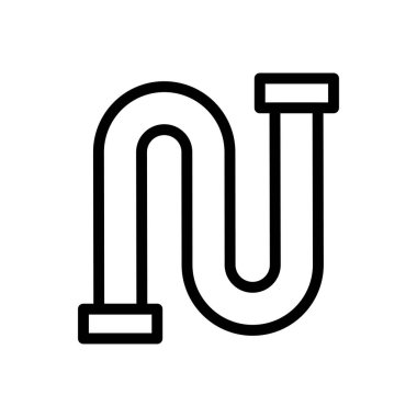 Boru hattı vektör ince çizgi simgesi