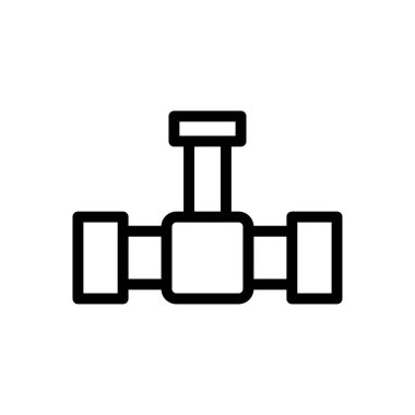 Boru hattı vektör ince çizgi simgesi