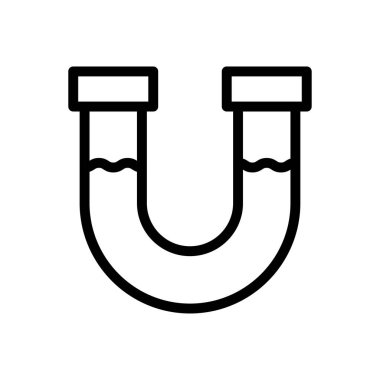 boru vektörü ince çizgi simgesi