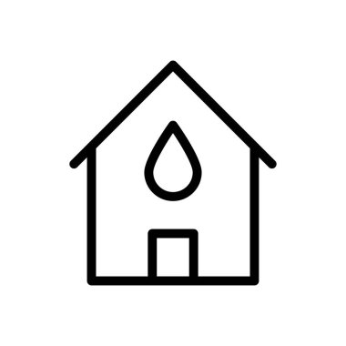 ev vektörü ince çizgi simgesi