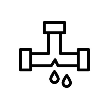 Kırık vektör ince çizgi simgesi