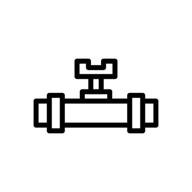 Boru hattı vektör ince çizgi simgesi