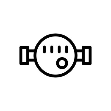 Boru hattı vektör ince çizgi simgesi