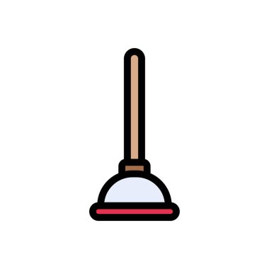 temizlik vektörü düz renk simgesi