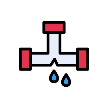 bozuk vektör düz renk simgesi