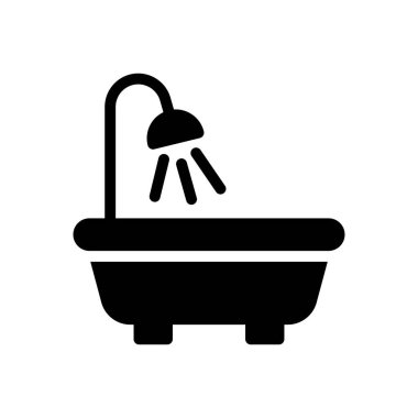 duş vektörü simgesi düz simgesi