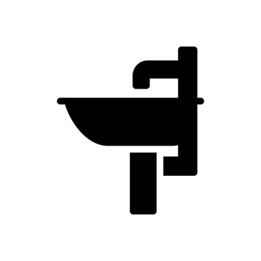 Musluk vektörü kabartması düz simge