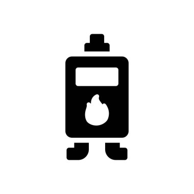 Tesisat vektörü glyph düz simgesi