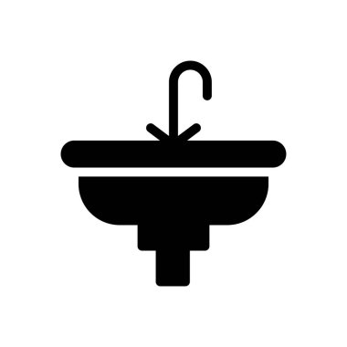 Musluk vektörü kabartması düz simge