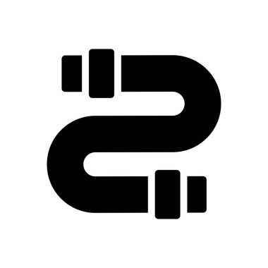 Boru hattı vektör simgesi düz simgesi