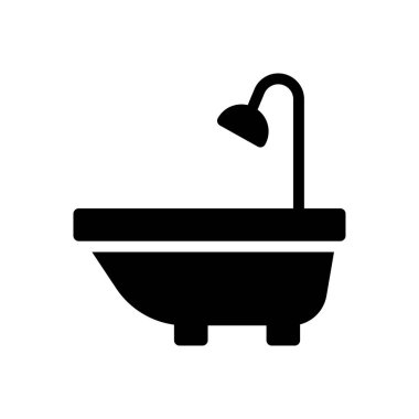 duş vektörü simgesi düz simgesi