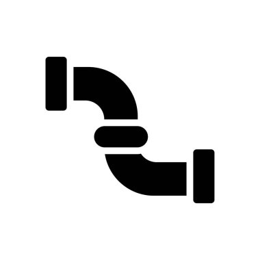 Boru hattı vektör simgesi düz simgesi