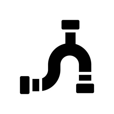 Boru hattı vektör simgesi düz simgesi