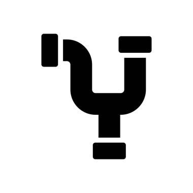 Boru hattı vektör simgesi düz simgesi