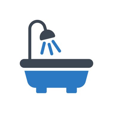 duş vektörü renk simgesi