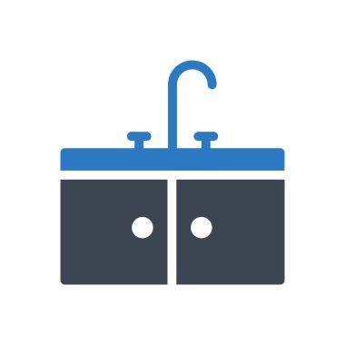 Musluk vektörü renk simgesi