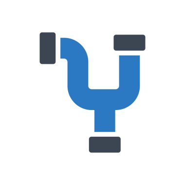 Boru hattı vektör renk simgesi