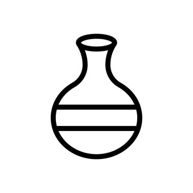 Çömlek vektörü ince çizgi simgesi