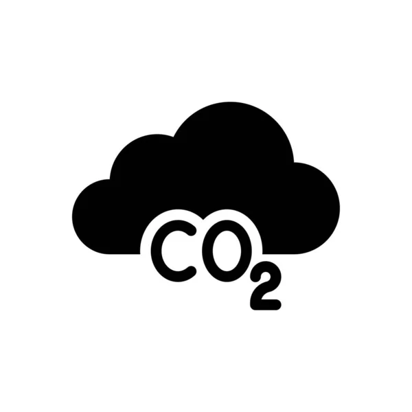 二酸化炭素ベクトルの細い線のアイコン — ストックベクタ