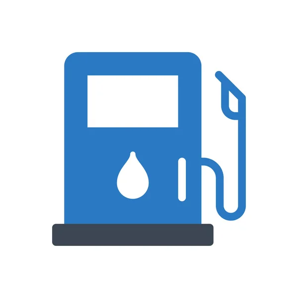 Station Vector Glyph Kleur Pictogram — Stockvector