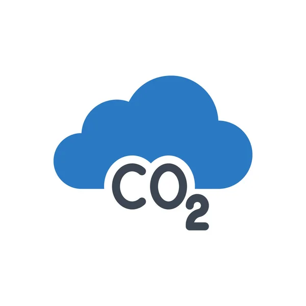 二酸化炭素ベクトルの色アイコン — ストックベクタ