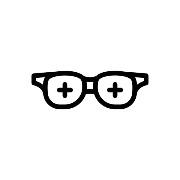 Óculos Vetor Ícone Linha Fina — Vetor de Stock