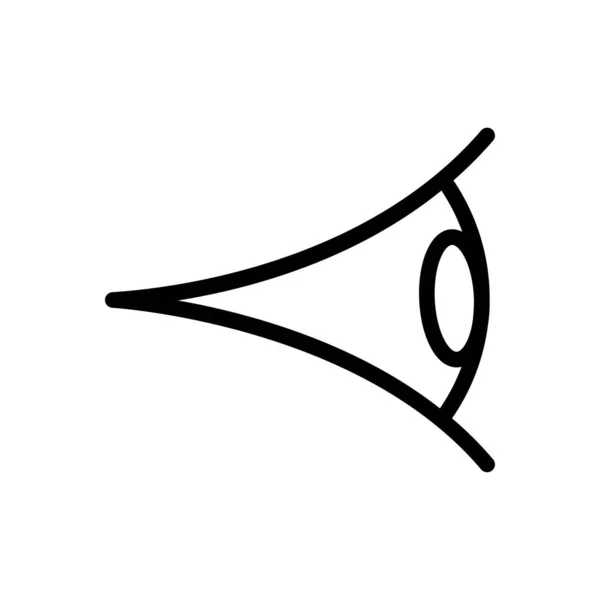 Auge Vektor Dünne Linie Symbol — Stockvektor