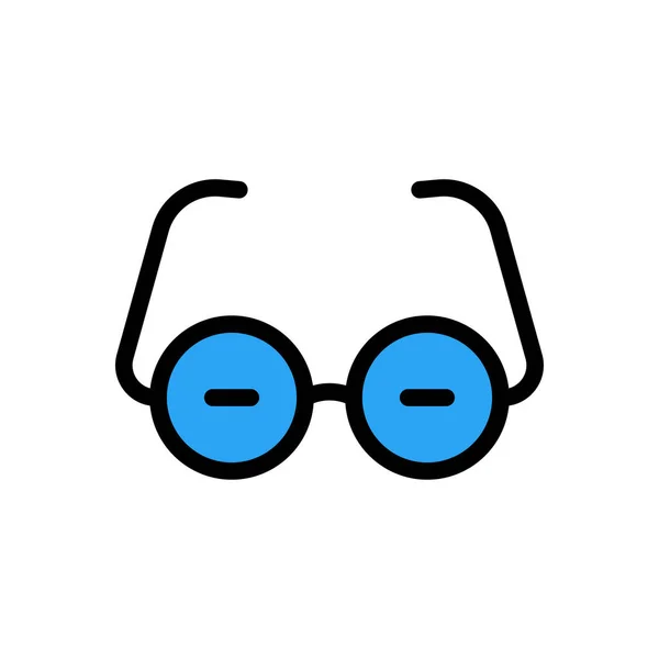 Gafas Vector Icono Color Plano — Vector de stock