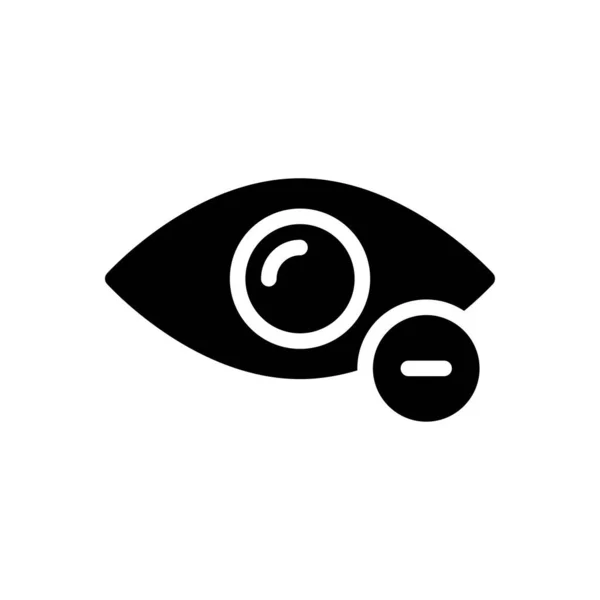 Retina Vector Glyph Flat Icon — Stock Vector