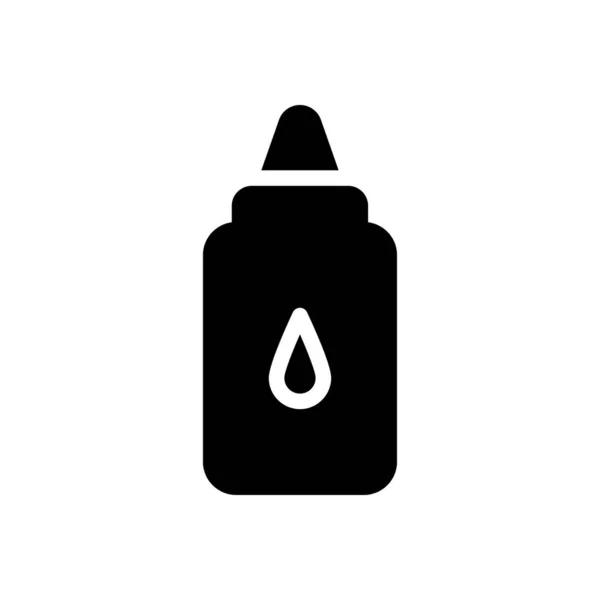 Drop Vektor Glyphen Flaches Symbol — Stockvektor