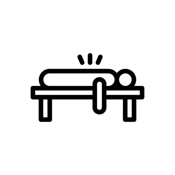 Massage Vektor Dünne Linie Symbol — Stockvektor
