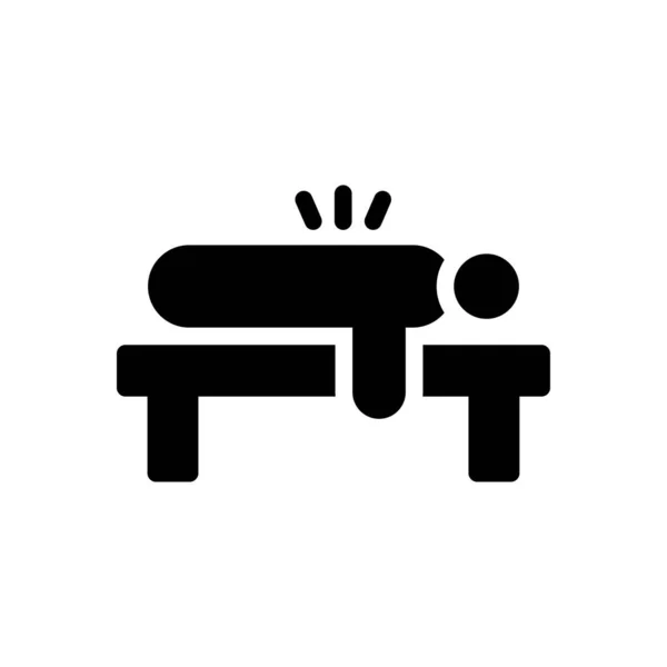 Glyphe Vectoriel Massage Icône Plate — Image vectorielle