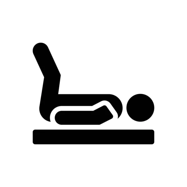 Physio Vektor Glyphen Flaches Symbol — Stockvektor