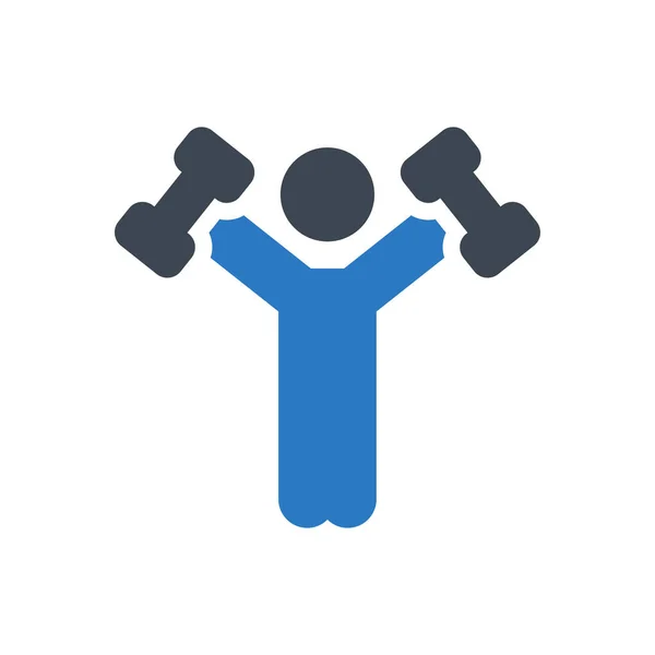 Gimnasio Vector Glifo Icono Color — Vector de stock