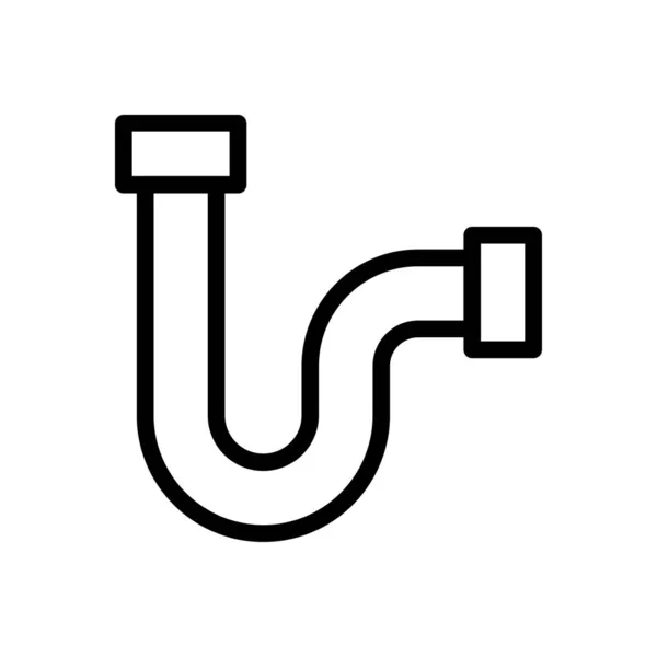 Rohr Vektor Thin Line Symbol — Stockvektor