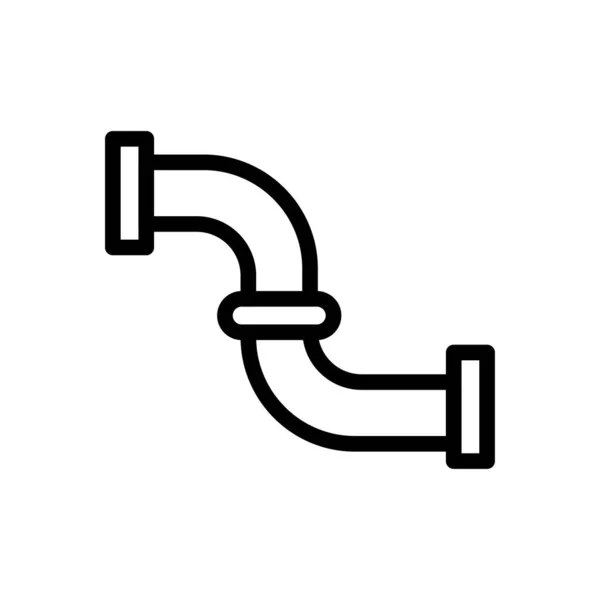 Pipeline Vecteur Ligne Mince Icône — Image vectorielle