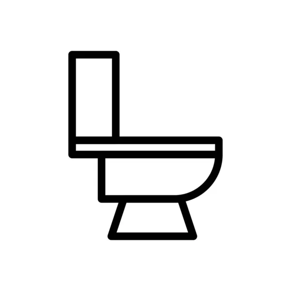 Toilet Vector Thin Line Icon — Stock Vector
