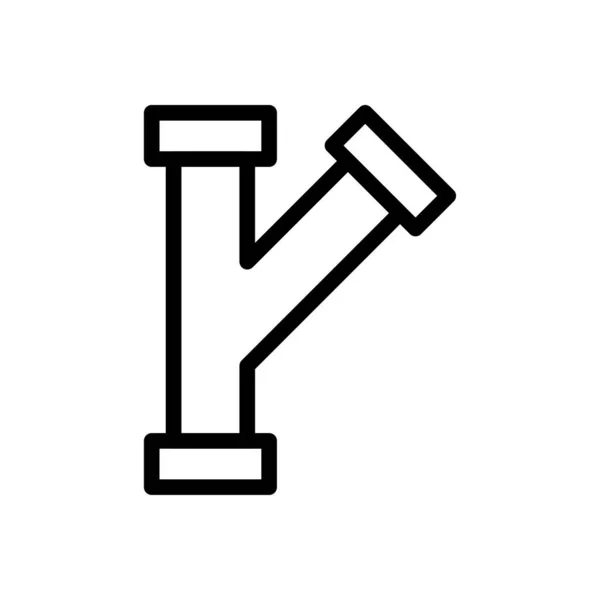 Pipeline Vektor Thin Line Symbol — Stockvektor