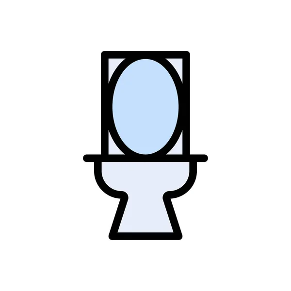 Tuvalet Vektörü Düz Renk Simgesi — Stok Vektör
